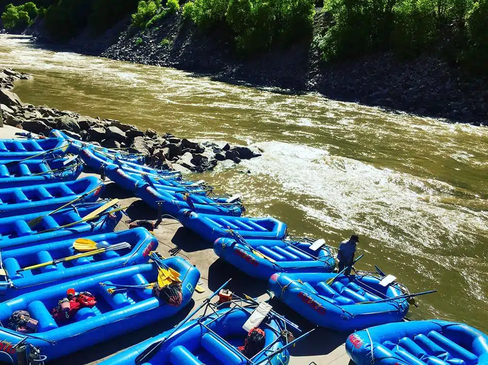 Aspen | Snowmass Group Adventures - Guided Rafting Trip - Rafts Lined Up