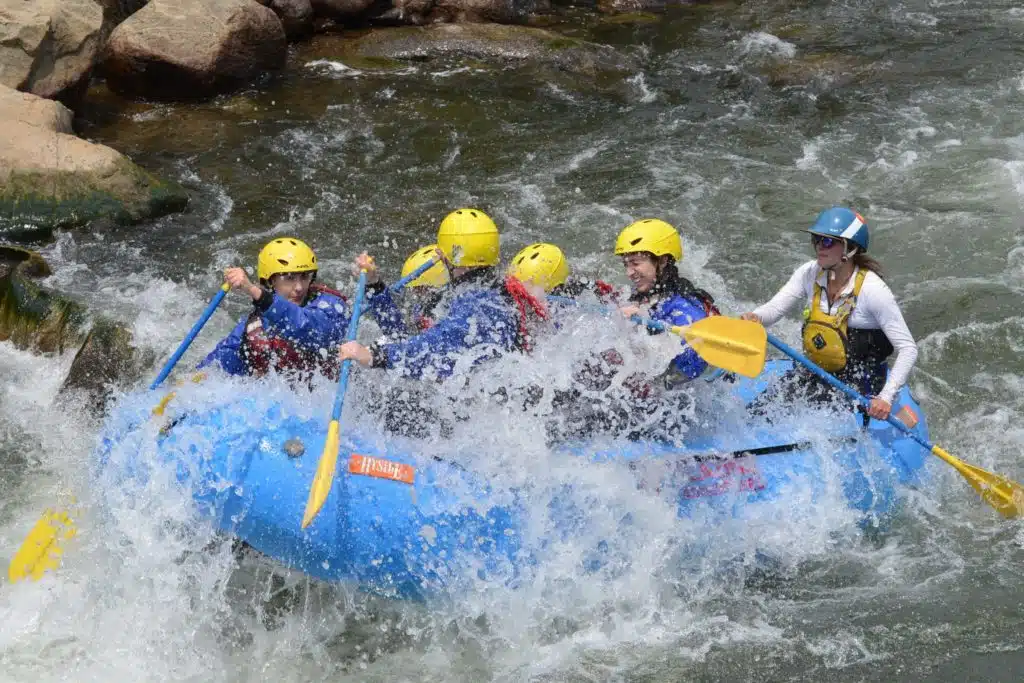 Big splash in rapids