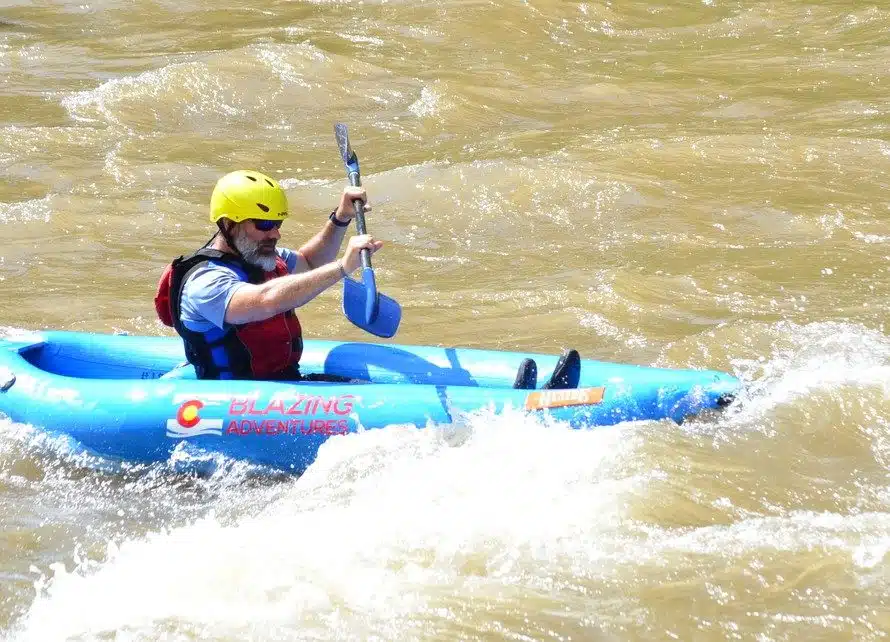 kayaking in whitewater