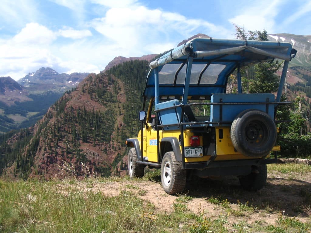 jeep on a trail