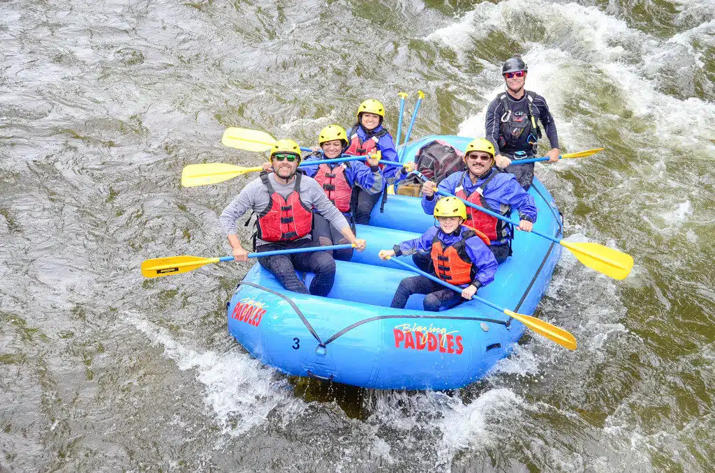 group photo in raft