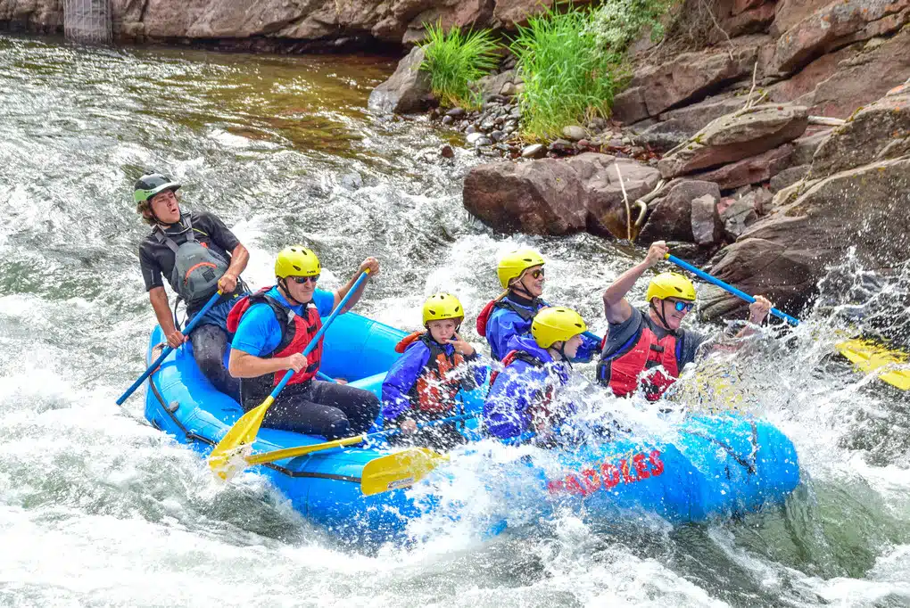 man surprised in raft