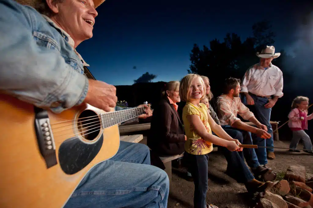 campfire fun with a guitar