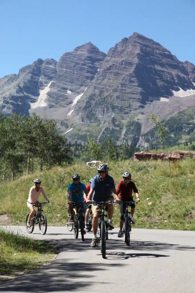 bikers on paved road