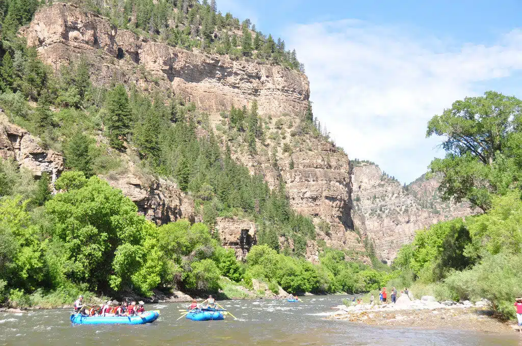 two rafts in valley