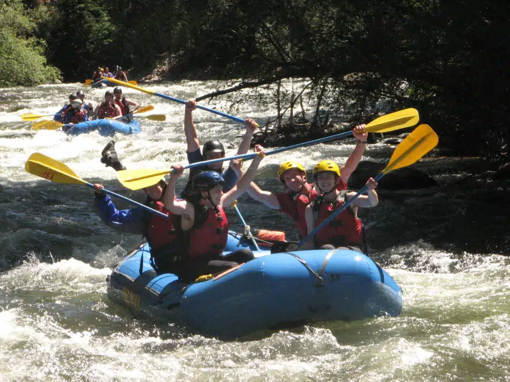 team cheers in rapids